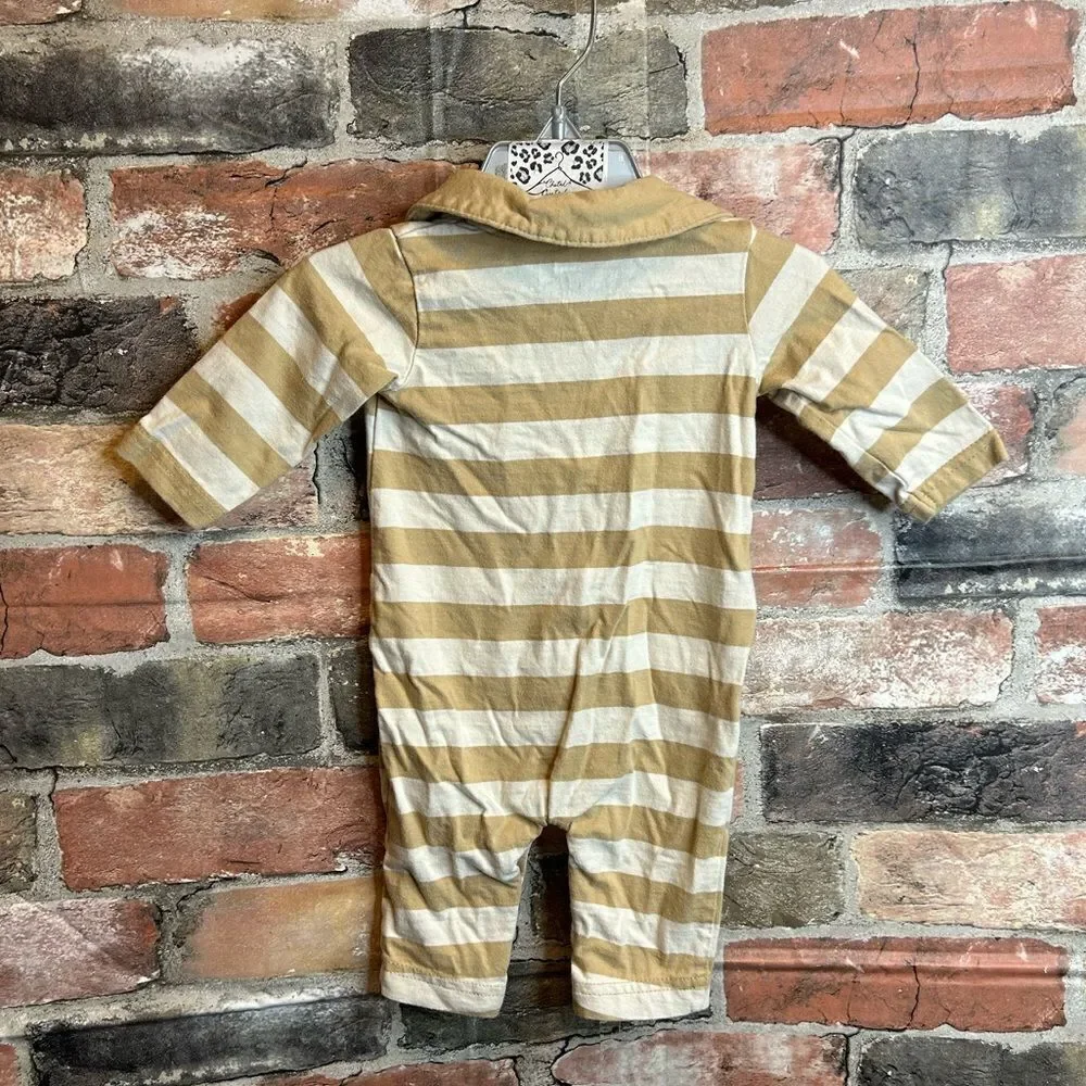 5 for $25🔥0-3M Baby Carter's Striped‎ Collared Footless Sleeper Bodysuit